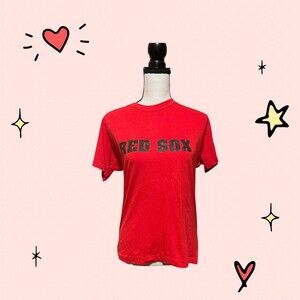 Vintage Screen Stars Red Sox Graphic T-Shirt Size Medium Red